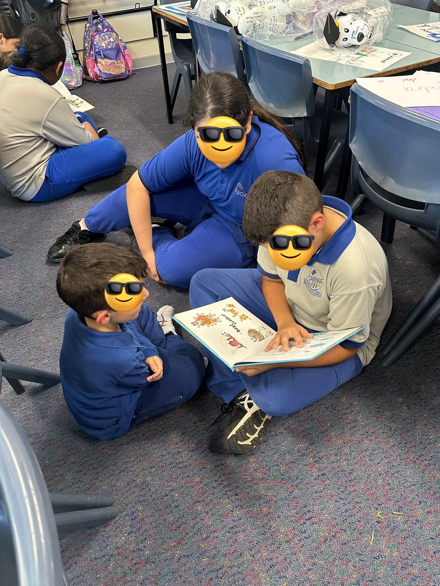 2day I had the privilege of taking 1 of the kindy classes 🥰I decided 2 team up with 1 of my colleagues @talitakelleyan & we merged the 2 classes & did some buddy reading It was lovely for our year sixes 2 end their last wk reading 2 the tiniest humans in the school🥰@fairvaleps