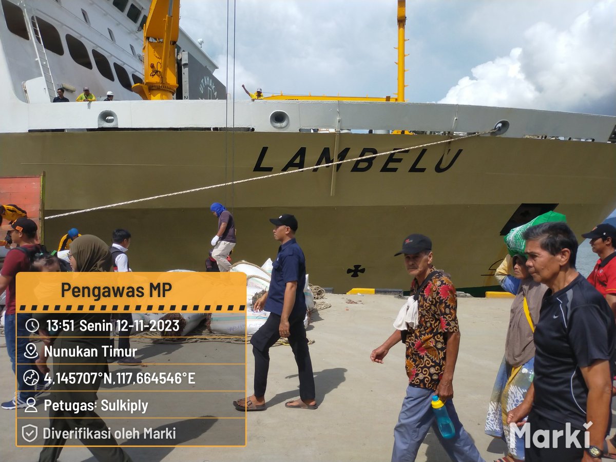 BKIPMNunukan's tweet photo. Senin, 11/12/2023
#SalamBahari
Laporan Giat Wilker Nunukan,
Pengawasan kedatangan dan keberangkatan pemuatan MP Rumput Laut Kering sebanyak 47.300 Kg/571 Koli tujuan Pare2 Via KM. Lambelu
@bkipm_kkp
@BKIPMTarakan
#KKPThrive https://t.co/5NRB7c8DsO