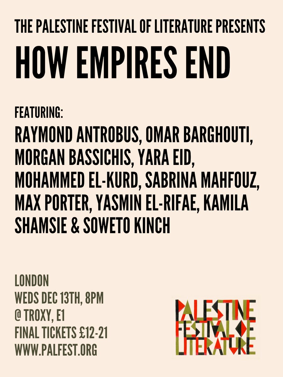 We're honoured to add Yara Eid (@yaraeid_ ) to the speakers for this Wednesday night in London.