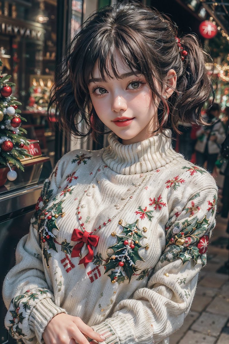 Have you already done your Christmas shopping or not yet? 🎄🎁
#uglychristmassweater #aigirls #AI美女 #AIグラビア