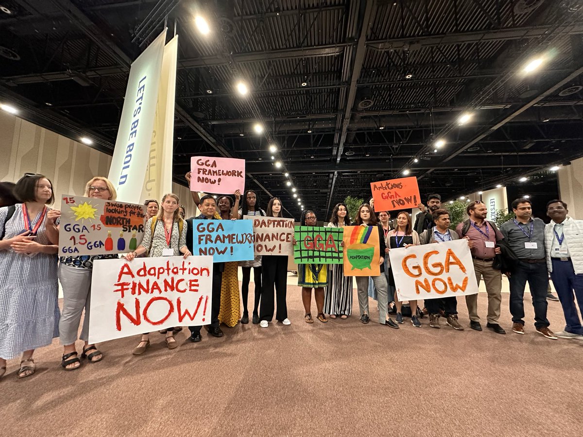 Waiting for text on #GlobalStocktake and #GGA to have meaningful language on scaling up grant-based #adaptation finance. What good is a goal with indicators if the core MOI - means of implementation - namely #ClimateFinance is missing? On the next to last day of #COP28 a reminder