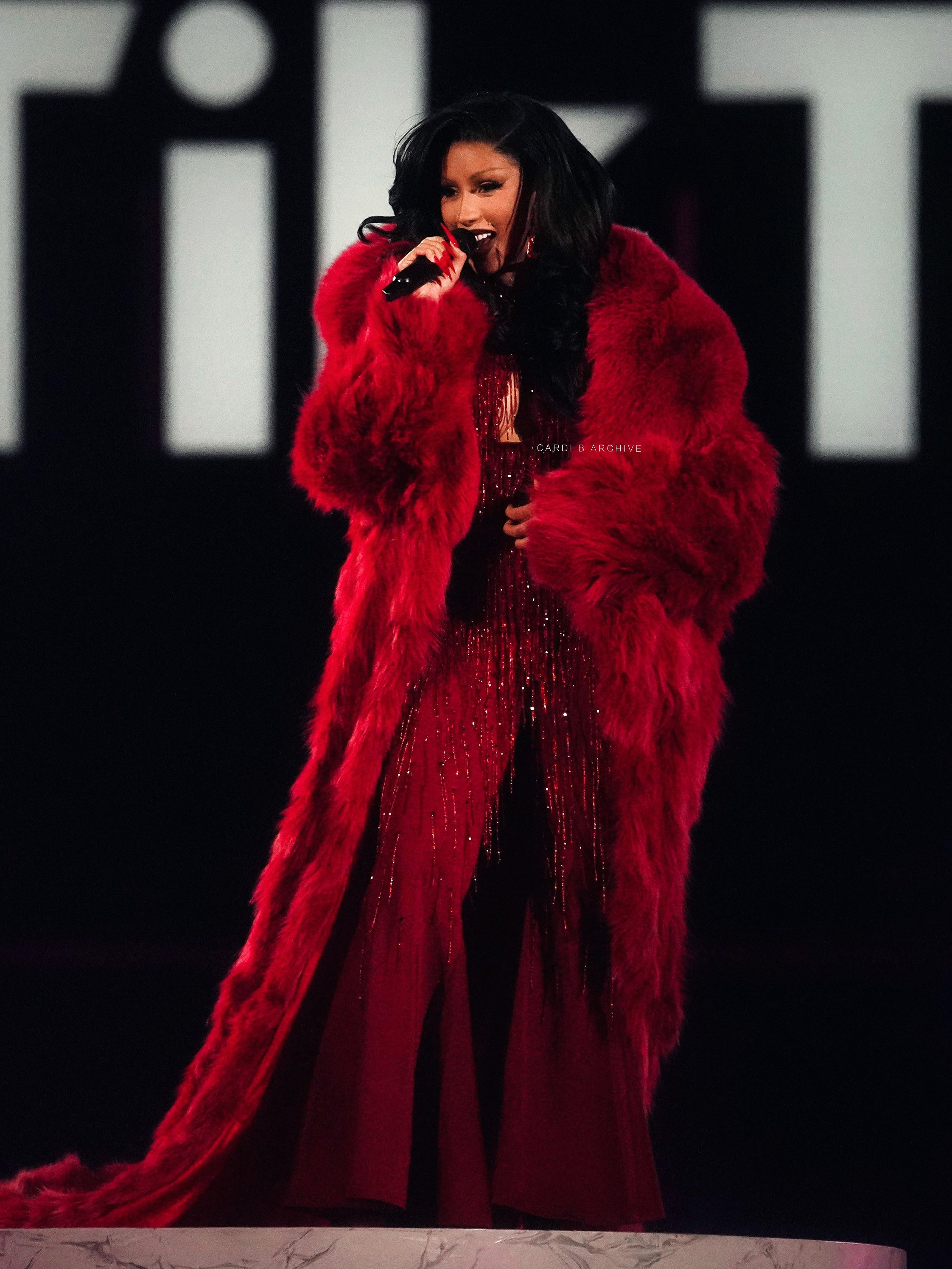 Cardi b fur coat online
