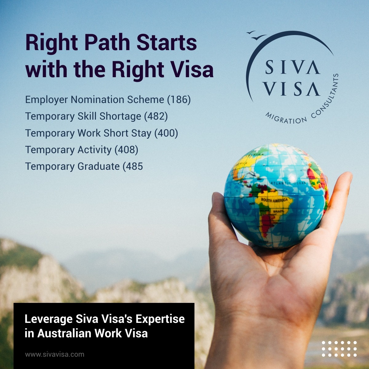 The  first step to success lies in selecting the right visa category. Let  Siva Visa be your compass, offering  expertise to ensure  your path to a work visa aligns perfectly with your professional  aspirations. #SivaVisa #WorkVisaSuccess #GlobalCareer #DreamExploreMigrate