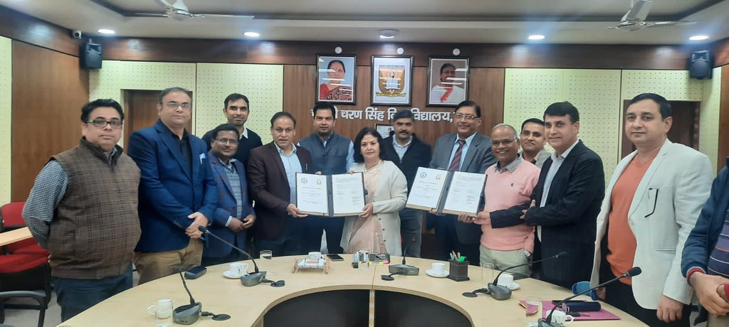 Sachin Kumar (@sachinkpsingh) on Twitter photo Chaudhary Charan Singh University Meerut <a href="/Ccsumeerut/">Chaudhary Charan Singh University Meerut</a> and DBT-National Agri-Food Biotechnology Institute (NABI), Mohali <a href="/NABI_India/">BRIC-NABI</a> <a href="/DBTIndia/">Department of Biotechnology</a> forge research collaboration. The MoU is expected to foster students & faculty exchange programmes, undertake joint research work. Chaudhary Charan Singh University Meerut <a href="/Ccsumeerut/">Chaudhary Charan Singh University Meerut</a> and DBT-National Agri-Food Biotechnology Institute (NABI), Mohali <a href="/NABI_India/">BRIC-NABI</a> <a href="/DBTIndia/">Department of Biotechnology</a> forge research collaboration. The MoU is expected to foster students & faculty exchange programmes, undertake joint research work.