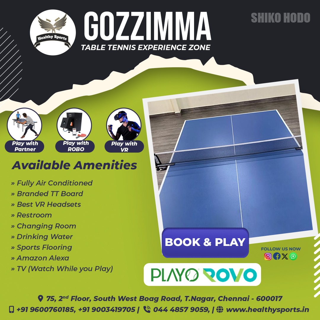 'Unleash the Spin: Dive into the thrilling world of Gozzimma, where every rally is a story, and every point is a victory. 🏓 

 #tabletennis #gozzimma #experiencezone #tnagar #funplaywithtt #playtabletennis #gozbo #robo #ttrobo #vr #vrtabletennis #experiencevrwithtabletennis