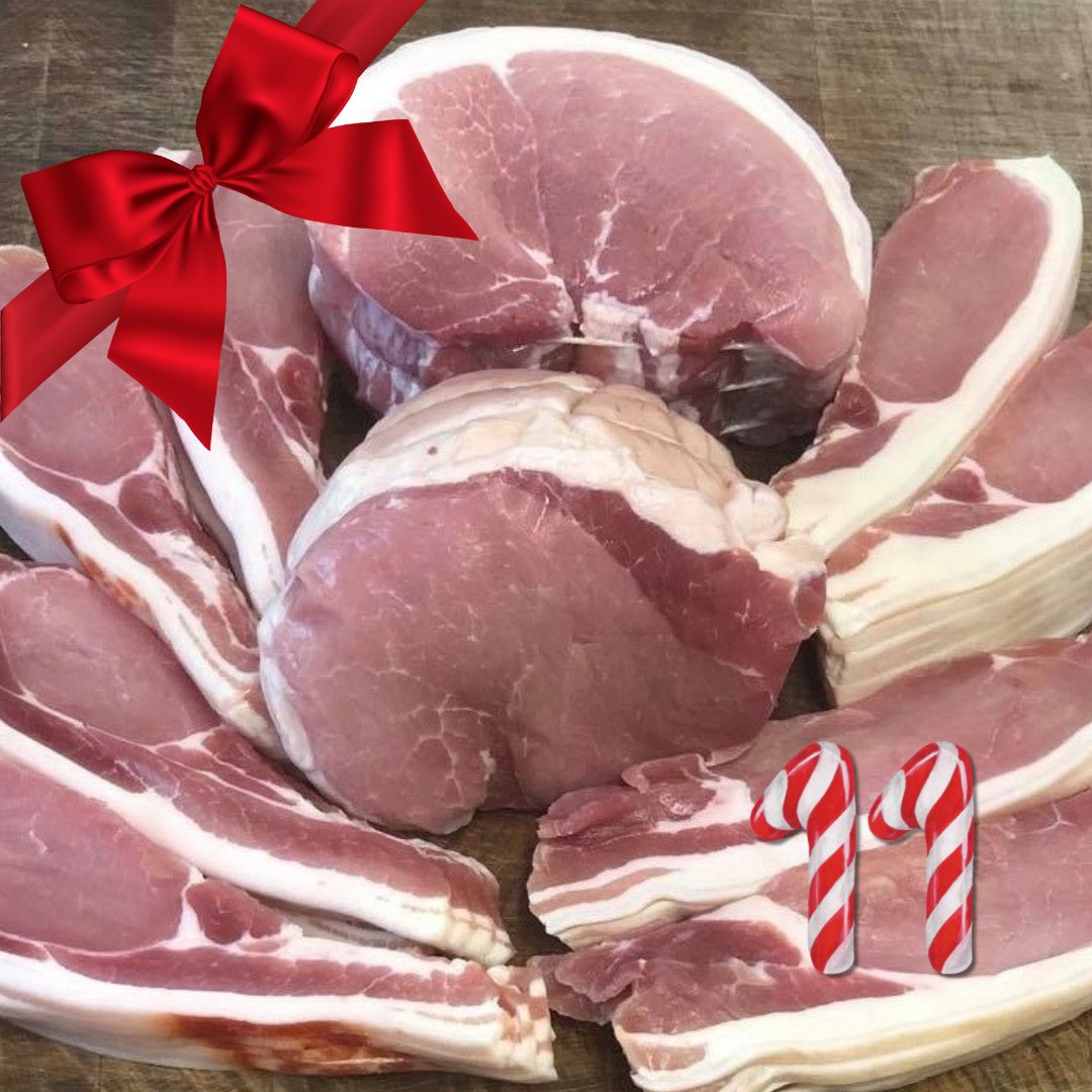 🗓 Day 11 of our very special advent calendar 🎄 🥁 FREE RANGE BACON AND GAMMONS. Call Dewi or Ben on 01558 822566 to order your Christmas meat #freerange #freerangebacon #freerangegammon #bacon #gammon #christmasdinner