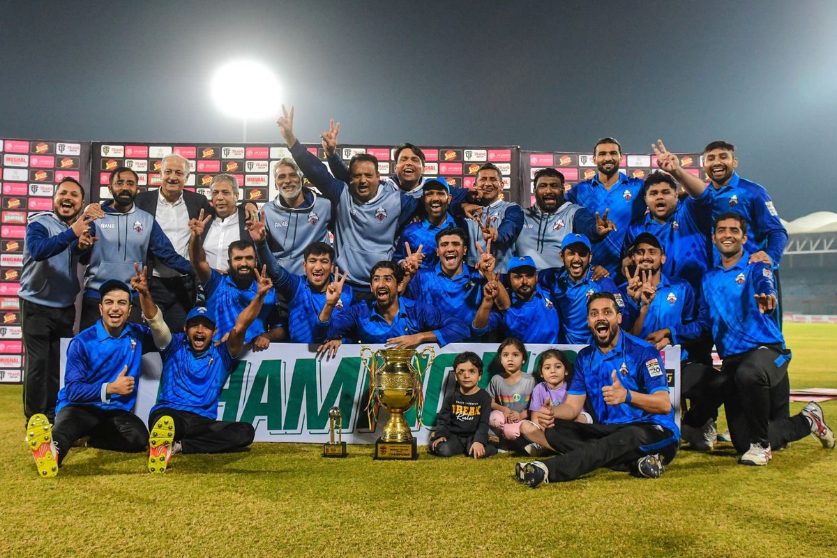 After the #QeAt 2023 now congratulations to Karachi Whites on becoming the crowned champions of the #NationalT20 Cup as well👏🏼 Abbotabad had a great fight in the last overs but couldn’t cross the line. Well done to KW bowlers for holding their nerves, enjoy the victory boys 🏆