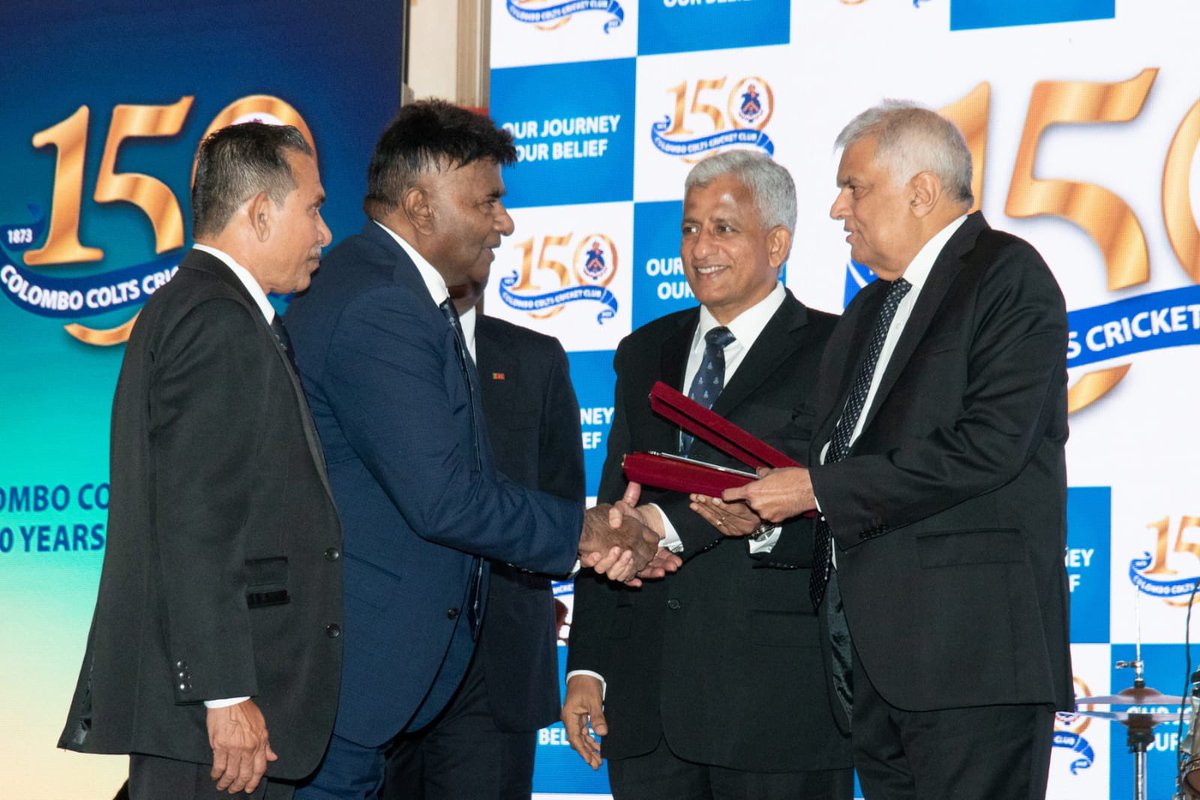 K. Mathivanan was felicitated by Colts Cricket Club during their 150th year celebrations. Hailing from Jaffna, he came to Colombo for work and went onto serve Colts as President for a record 13 years. He also employed over 30 cricketers from Rangana Herath to Angelo Mathews.