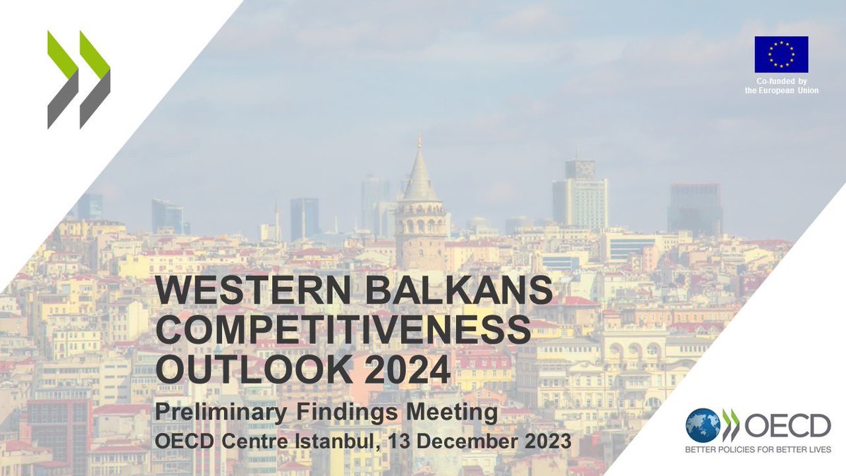 🔔Istanbul is calling!

Get ready for the preliminary findings of the Western Balkans #CompetitivenessOutlook 2024 in the 5 policy clusters key to socio-economic convergence and sustainable growth.

🔻 OECD Centre Istanbul
 
📆 December 13th
 
Stay tuned! 🚀