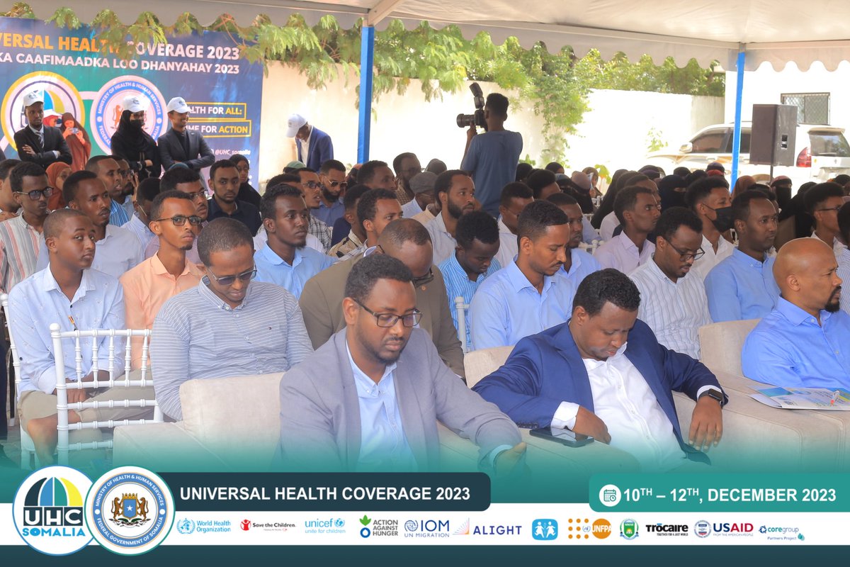 MoH_Somalia's tweet photo. We officially kicked off the hosting of #UHC Day 2023 from December 10th–12th! It's a significant step towards achieving accessible and affordable healthcare for all Somalis. We look forward to the insightful discussions and collaborative efforts. #UHC2023 #SomaliHealthMinistry https://t.co/5GQQRoV5BR
