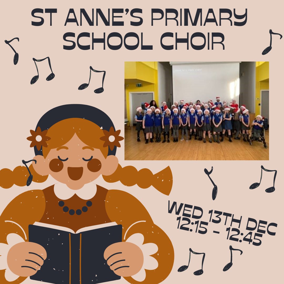 🎵 St Anne’s Primary School choir will treat visitors to an informal festive performance on Wednesday, 13th December, 12.15 pm – 12.45 pm 🎄Come along to the Centre Hall at Kelvingrove to hear them sing 🎤🎼 #PeopleMakeKelvingrove #Expression