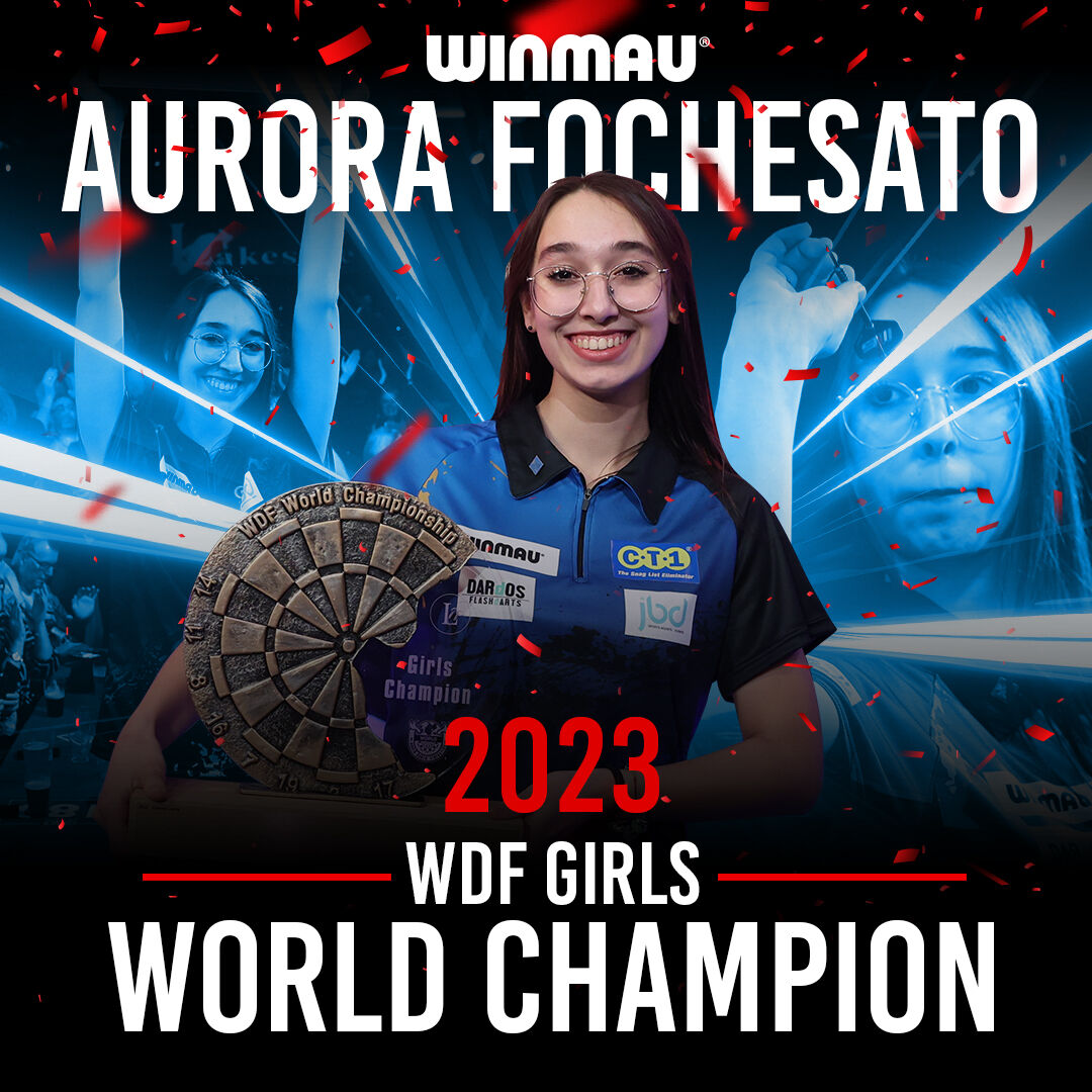 Winmau (@winmau) on Twitter photo 🏆 Congratulations to <a href="/AuroraFochesato/">Aurora Fochesato</a> for being crowned 2023 WDF Girls World Championship Winner 🏆 🏆 Congratulations to <a href="/AuroraFochesato/">Aurora Fochesato</a> for being crowned 2023 WDF Girls World Championship Winner 🏆