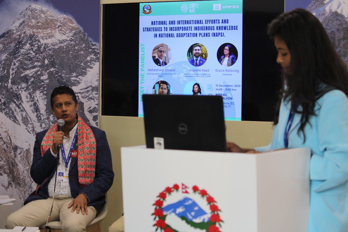 Official photos from yesterday's #COP28 Side Event panel on indigenous knowledge & adaptation pathways. @OurPlanetToo @Climate_INTL @CR_INDSA @CANSouthAsia #COP28UAE 
#IndigenousClimateAction #JustTransition  #LossandDamageFund #GlobalStocktake 
#LeadOnClimate #GrassrootsClimate