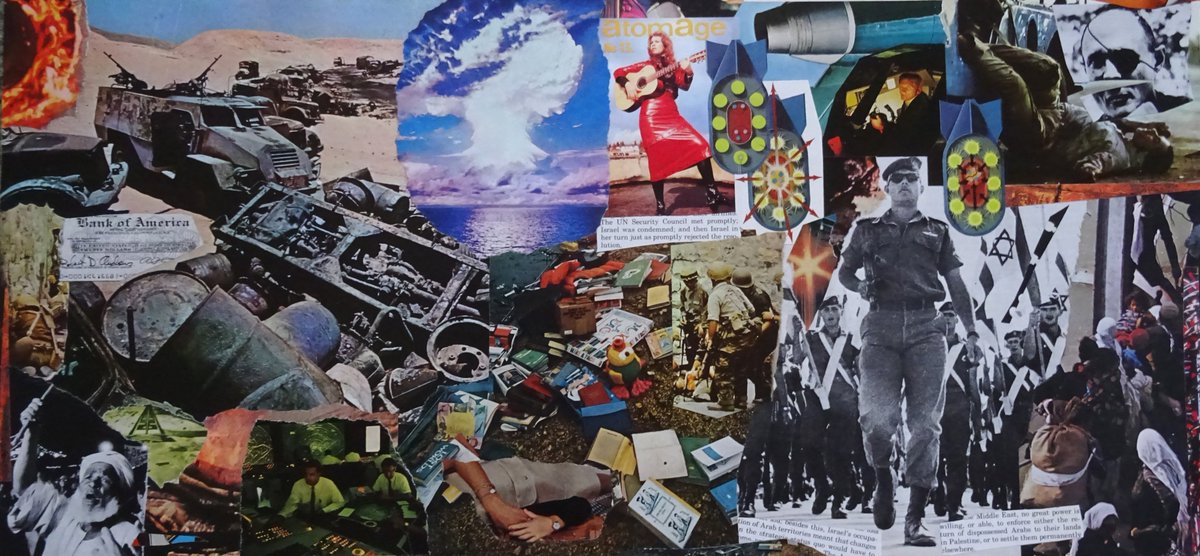 Amidst the carnage, destruction and horrific suffering of Palestinians, there is little an individual can do, though questioning the Western mainstream media narrative is a start. A paper cut-out collage is inconsequential, but a creative way to express shock and solidarity.