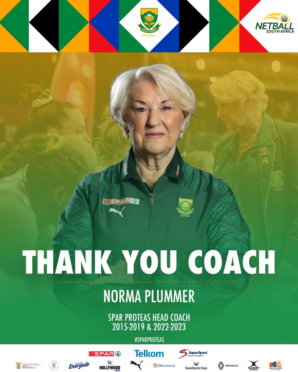 Thank you, Coach Norma Plummer, for your incredible leadership and dedication to the game. Wishing you all the best in your well-deserved retirement. 🙌😍

#SPARProteas | #NetballFamily