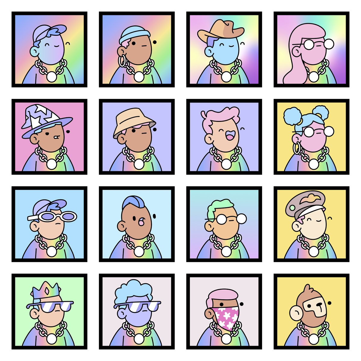 If you like <a href="/doodles/">doodles</a> holo colours, you're gonna love the Holo Sweater trait.  Here's some of the 40.

Those using as PFP include <a href="/Lightfield19/">light</a> <a href="/ToastedBagel27/">ᴛᴏᴀꜱᴛᴇᴅʙᴀɢᴇʟ</a> <a href="/Ch3xican/">CH3X.NFT</a> <a href="/_kingdode/">kingdode</a>; with other holders such as <a href="/NishiazabuMew/">trowabarton.eth</a> <a href="/chris_goncalo/">silverfox.eth</a> <a href="/HanselEth/">HanselWang.eth</a> <a href="/icculus479/">icculus ( τ, 🔗)</a> <a href="/terra_punk/">terrapunk</a> (ape)