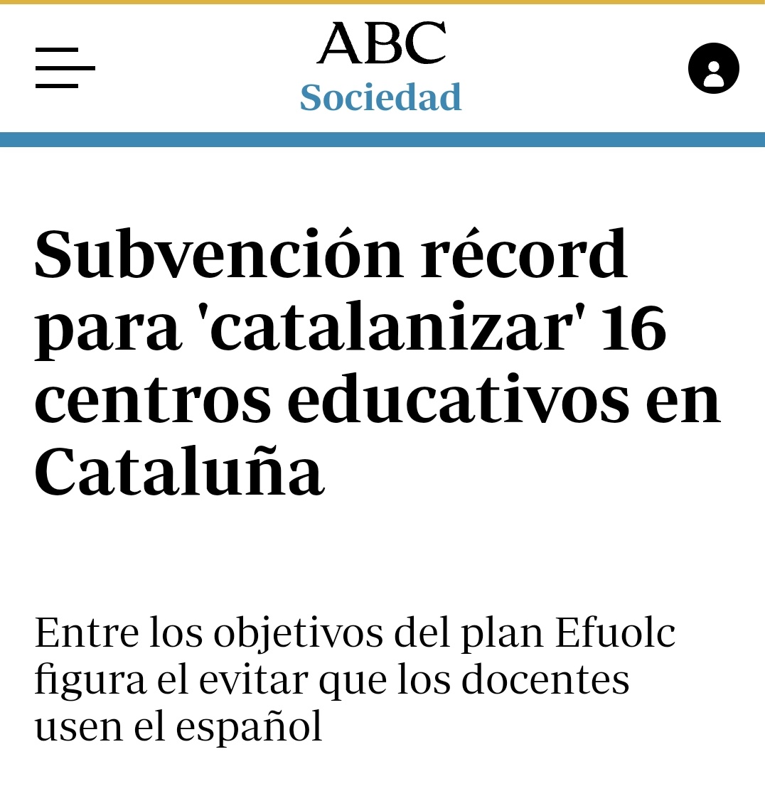 300.000 mil euros para "catalanizar" aulas. Dinero público que podría destinarse a becas comedor o a libros gratuitos. Pero el Govern de ERC tiene otra prioridad. ¿Mejorar la vida de los catalanes?. No. Su prioridad es usar el catalán como arma de destrucción de la convivencia.