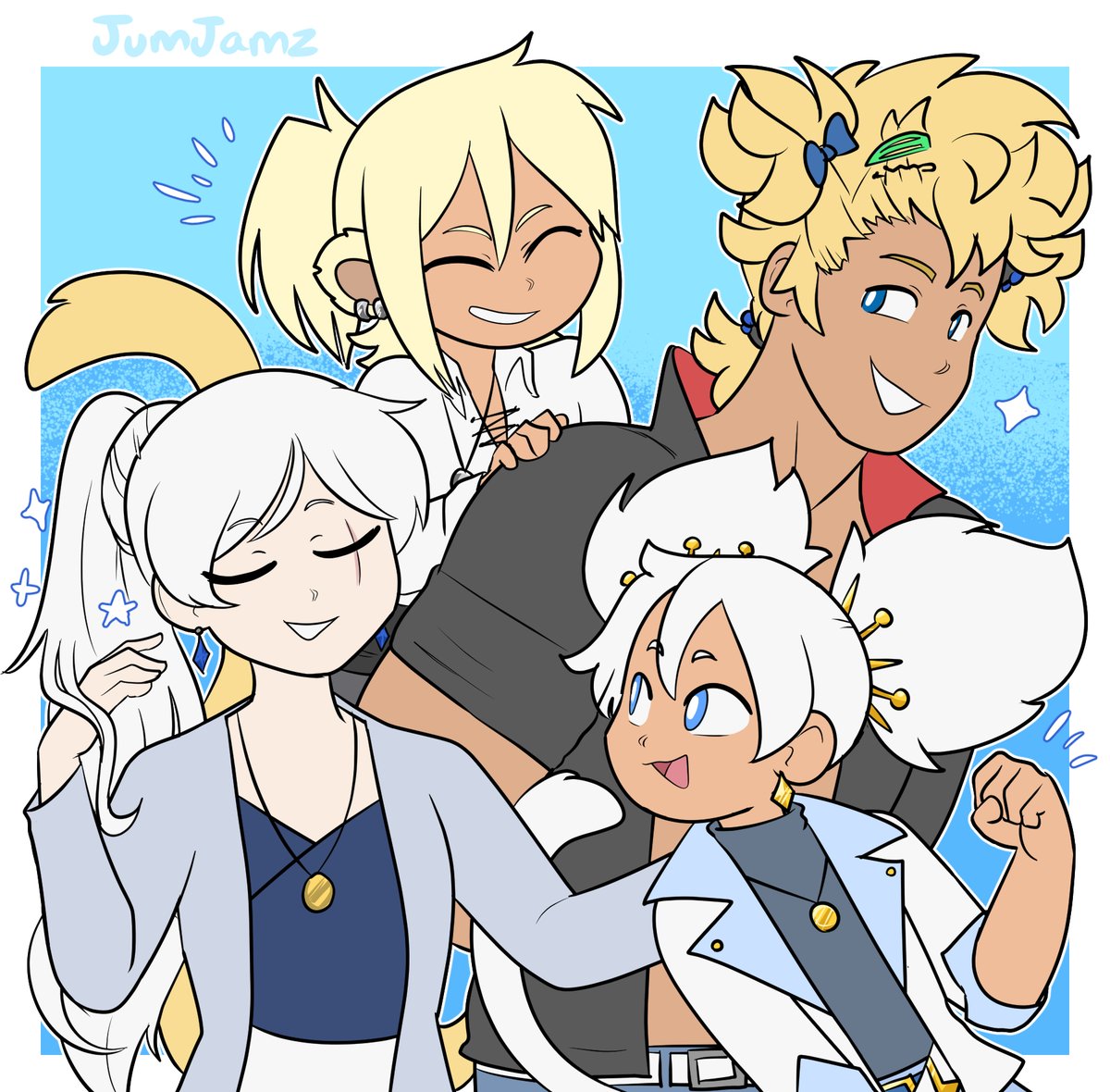 JumJamz's tweet photo. Hair down hair up

little bit of Sunflakes fam stuff
#RWBYFanart #rwbabies #Sunflakes https://t.co/6sptrofs9Q