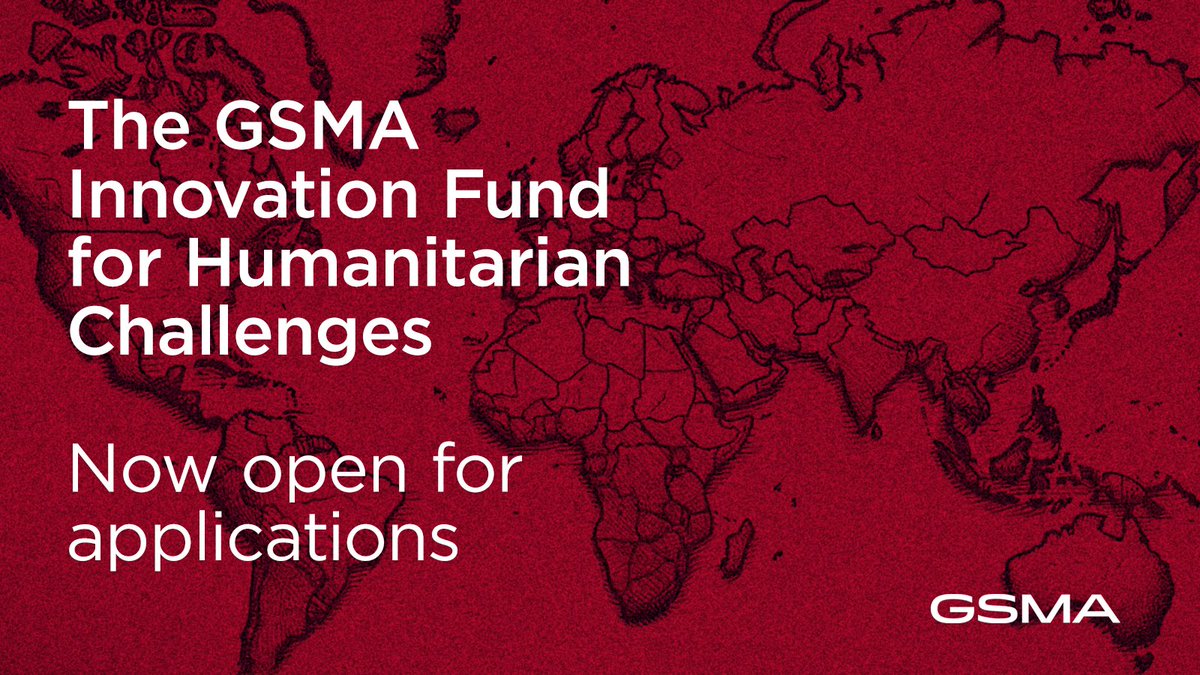 📢 The #GSMAInnovationFund for Humanitarian Challenges is now open for applications! Find out if you could be eligible to apply for a grant of up to £250,000 to scale your innovative and impactful digital solution. bit.ly/3uJzTFv #UKAid