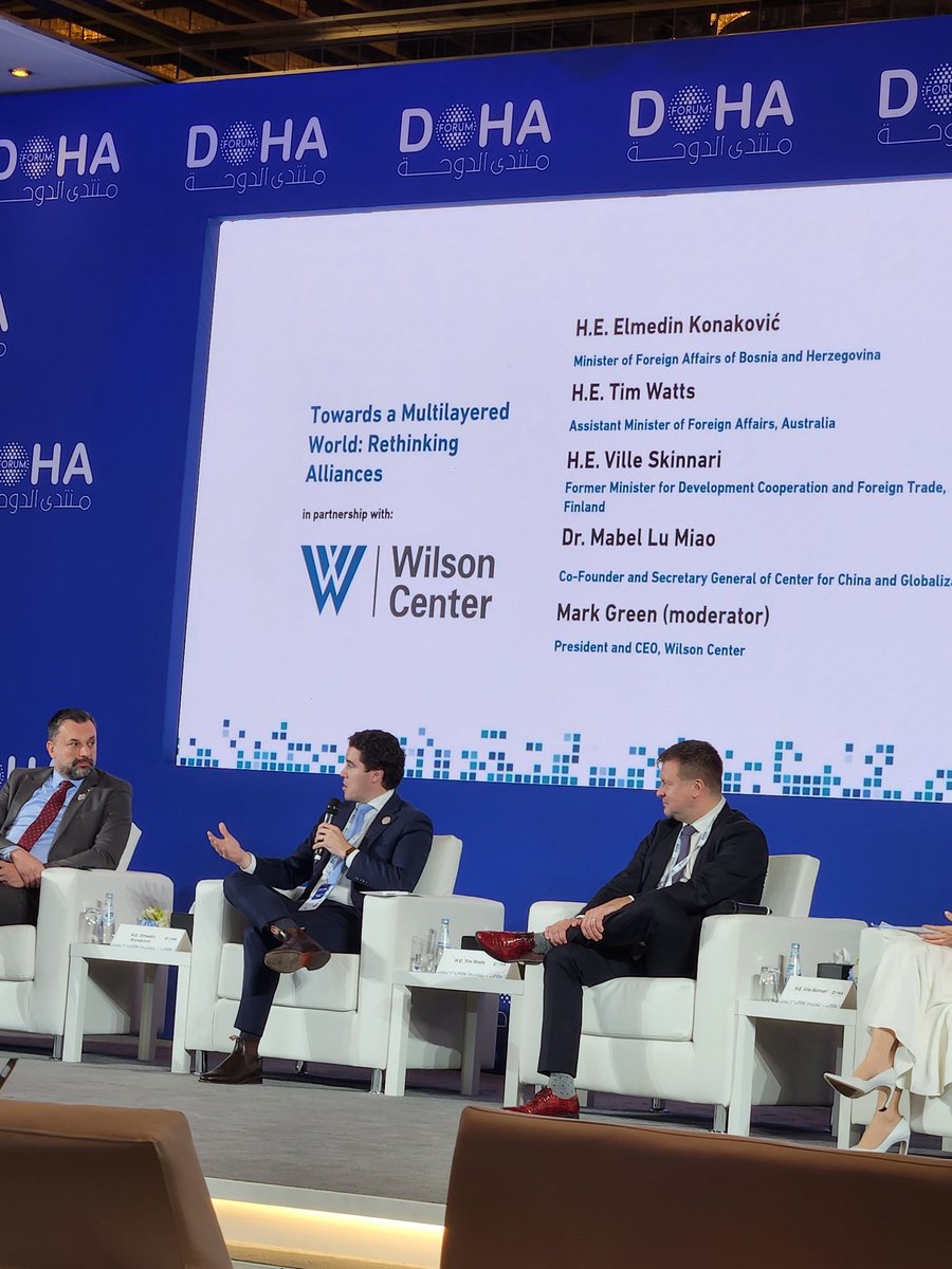 Good to see Australia's Assistant Minister for Foreign Affairs <a href="/TimWattsMP/">Tim Watts MP</a> speaking at the Doha Forum, making some good points on Australia's involvement in both multilateral and minilateral bodies.