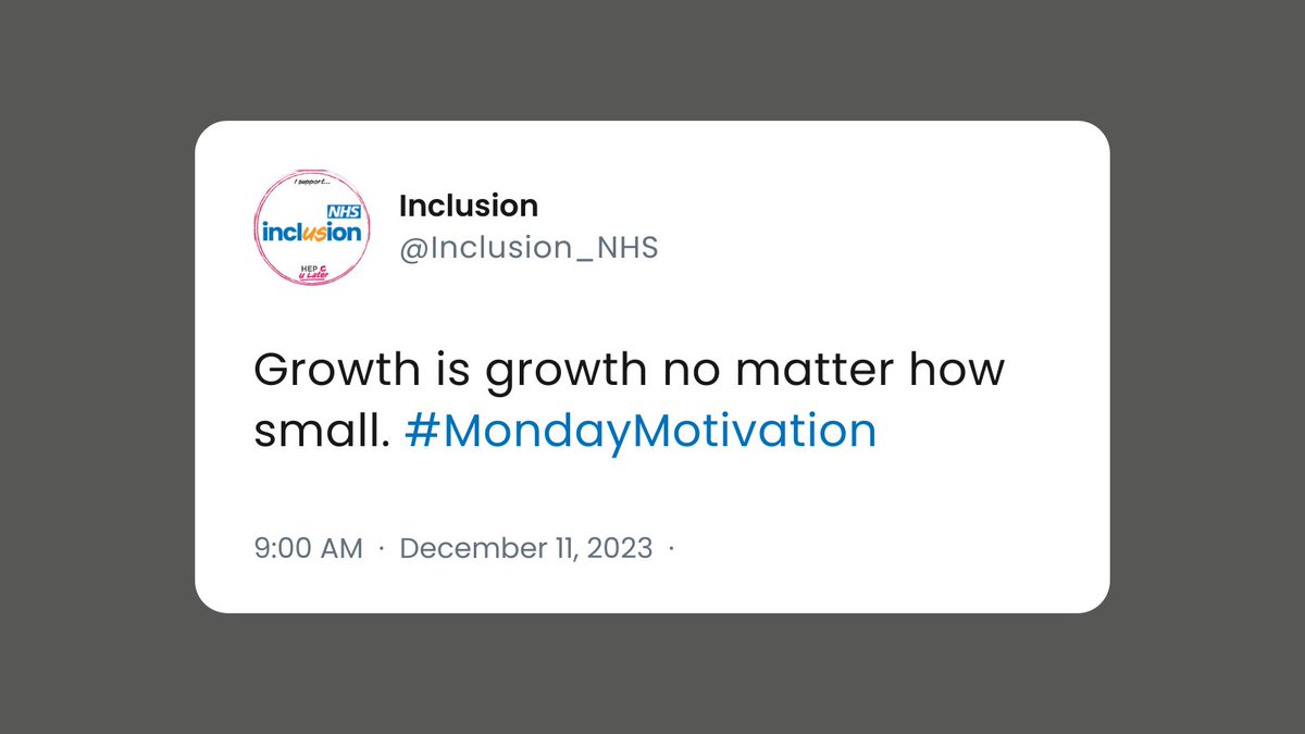 Inclusion_NHS's tweet photo. Monday Motivation 💙

Growth is growth no matter how small. 

#MondayMotivation #MentalHealth #IGotThis #GrowthMindset https://t.co/8KaSC2iEw2