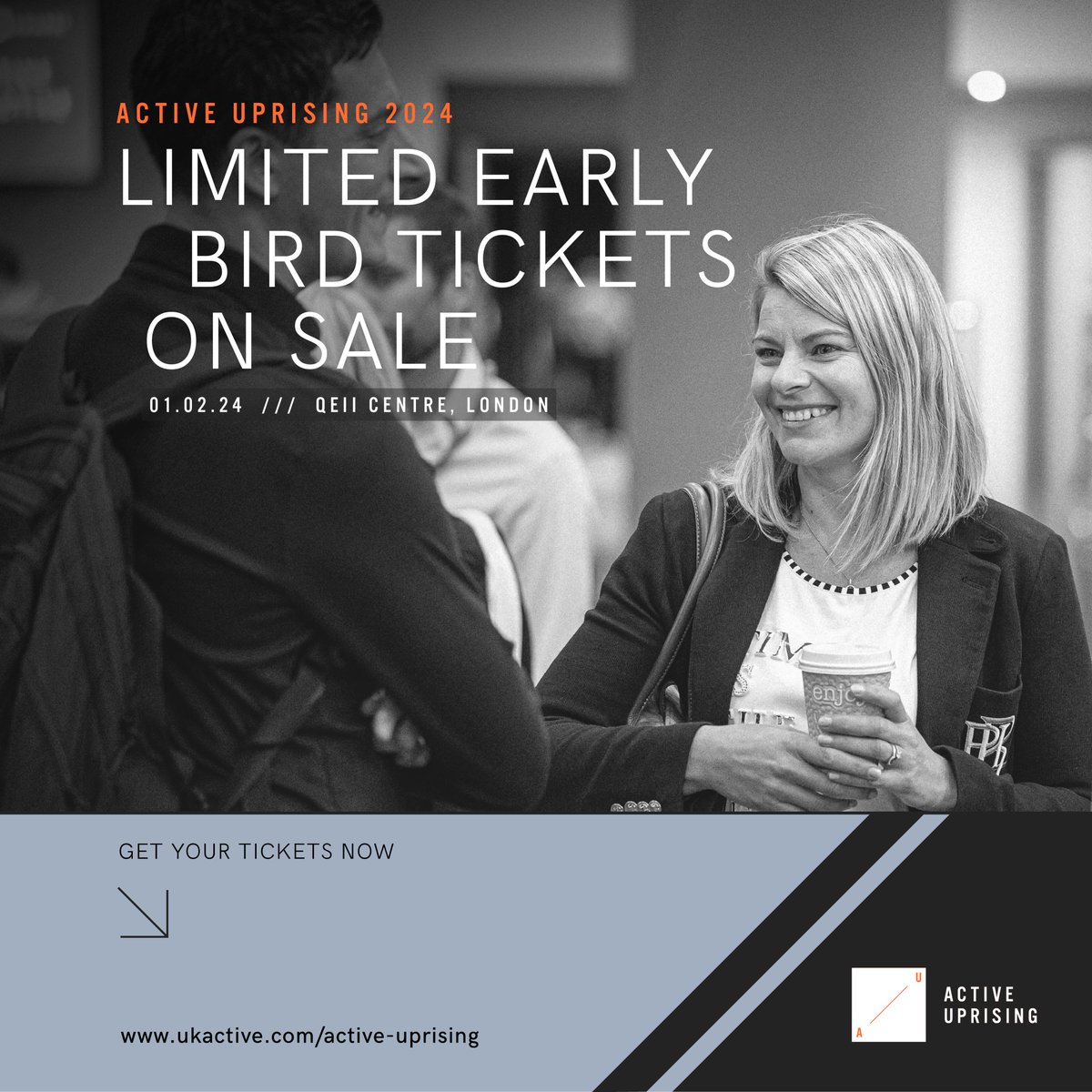 There is a limited amount of member only early bird tickets remaining for Active Uprising 2024. Make sure you benefit from this discount before they sell out! 🎟️ Click on the link below to purchase your ticket. ukactive.com/active-uprisin… #ActiveUprising