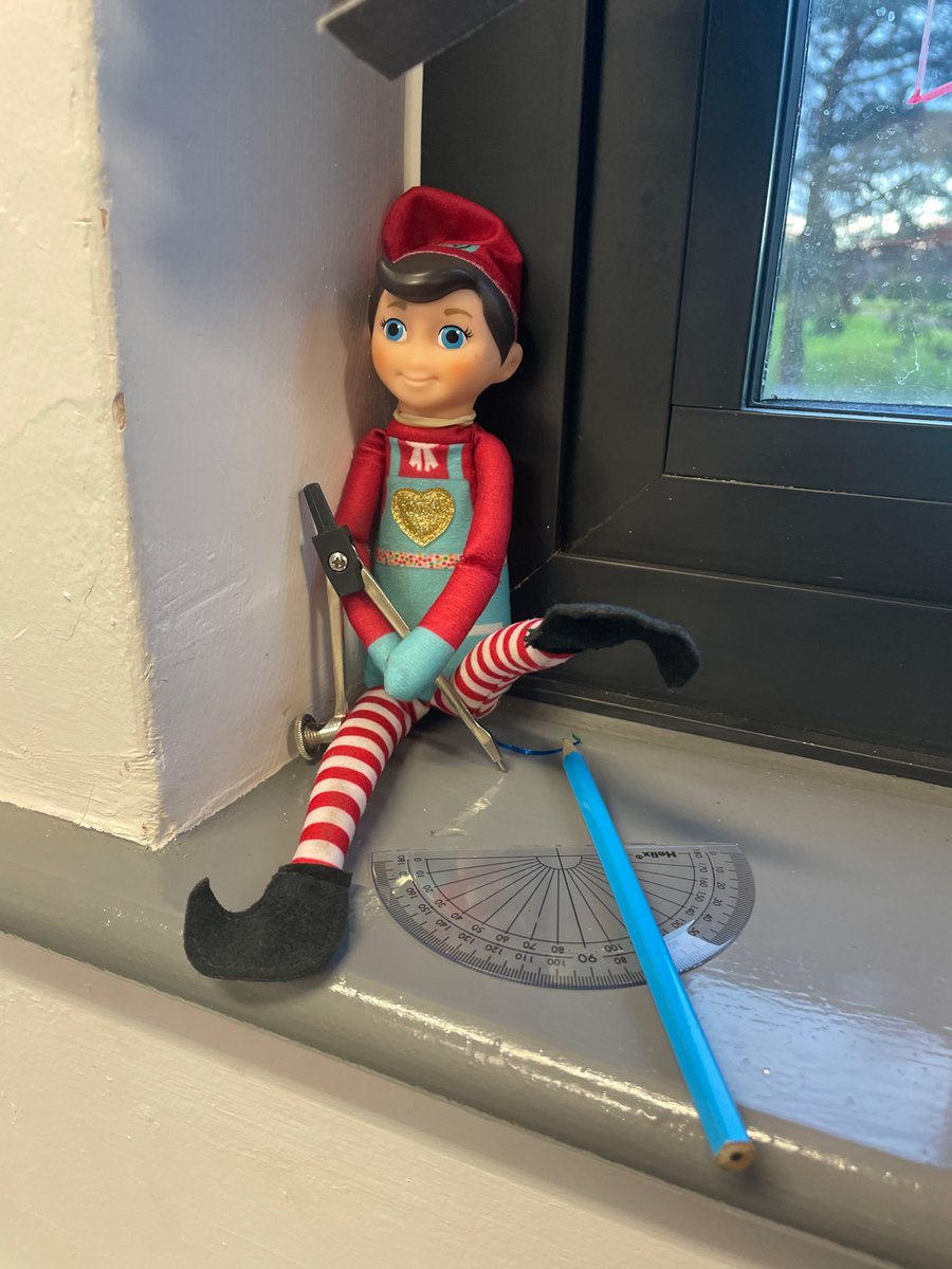 Day 11. Elvis has been helping to sort out the construction equipment for year 9 who are looking at construction and congruency in maths this week #elvisthemathself <a href="/AldersleyHighSc/">AldersleyHighSchool</a>