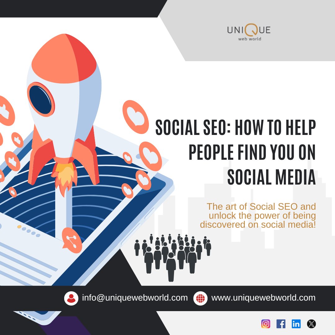 Unlock the secrets of Social SEO with Unique Web World! 🌐 Learn the art of being found on social media. 🚀 #SocialSEO #UniqueWebWorld