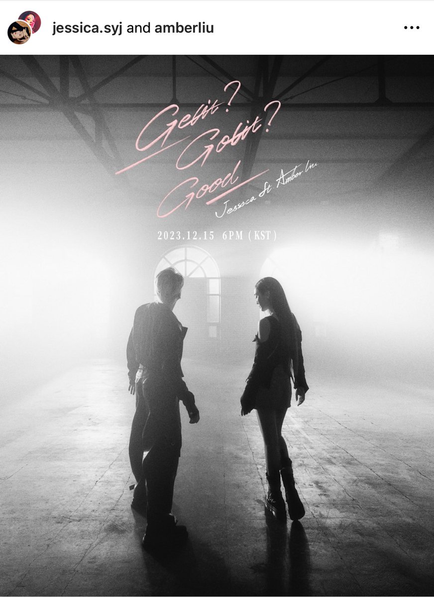 hyori_sunie's tweet image. [Jessica Jung Instagram] 231211

jessica.syj and amberliu: Get it? Got it? Good👌🏻🎥🎶

2023.12.15 6PM (KST)

#Jessica #GetItGotItGood #Amber #JessicaAndAmber #JessicaGetitGotitGood

#JessicaJung #제시카