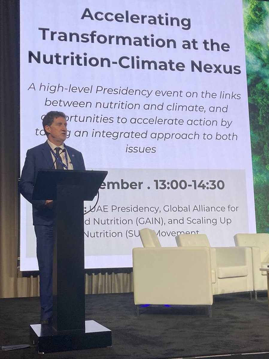 World hunger is back to 2005 levels. This is wrong. I was proud to represent Ireland at an event on climate &amp; nutrition at #COP28 with experts working to ensure nutritious food as we work to overcome the impacts of climate change.⁦<a href="/SUN_Movement/">Scaling Up Nutrition (SUN) Movement</a>⁩ &amp; ⁦⁦<a href="/GAINalliance/">GAIN</a>⁩