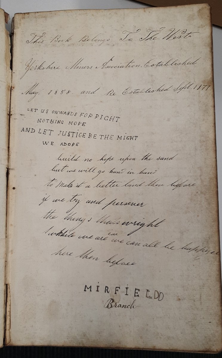 MRCWarwick's tweet photo. We're 10 months into a 3 year project to conserve &amp; catalogue the National Union of Mineworkers archive (half is now on site &amp; the rest is still being conserved)!

We're finding some real gems in the boxes &amp; #Coal #ArchiveAdventCalendar day seems a great time to share just a few! https://t.co/fF9yNvcEOW