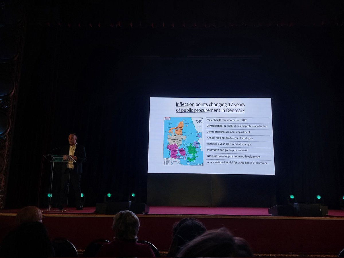 EUREGHA's tweet photo. Very interesting opening remarks from Lars Dahl Allerup #RethinkValue about the danish experience in #publicprocurement throughout the years, and the #VBP model flow 👇👇
#VBPconference https://t.co/RptCnD7QRl