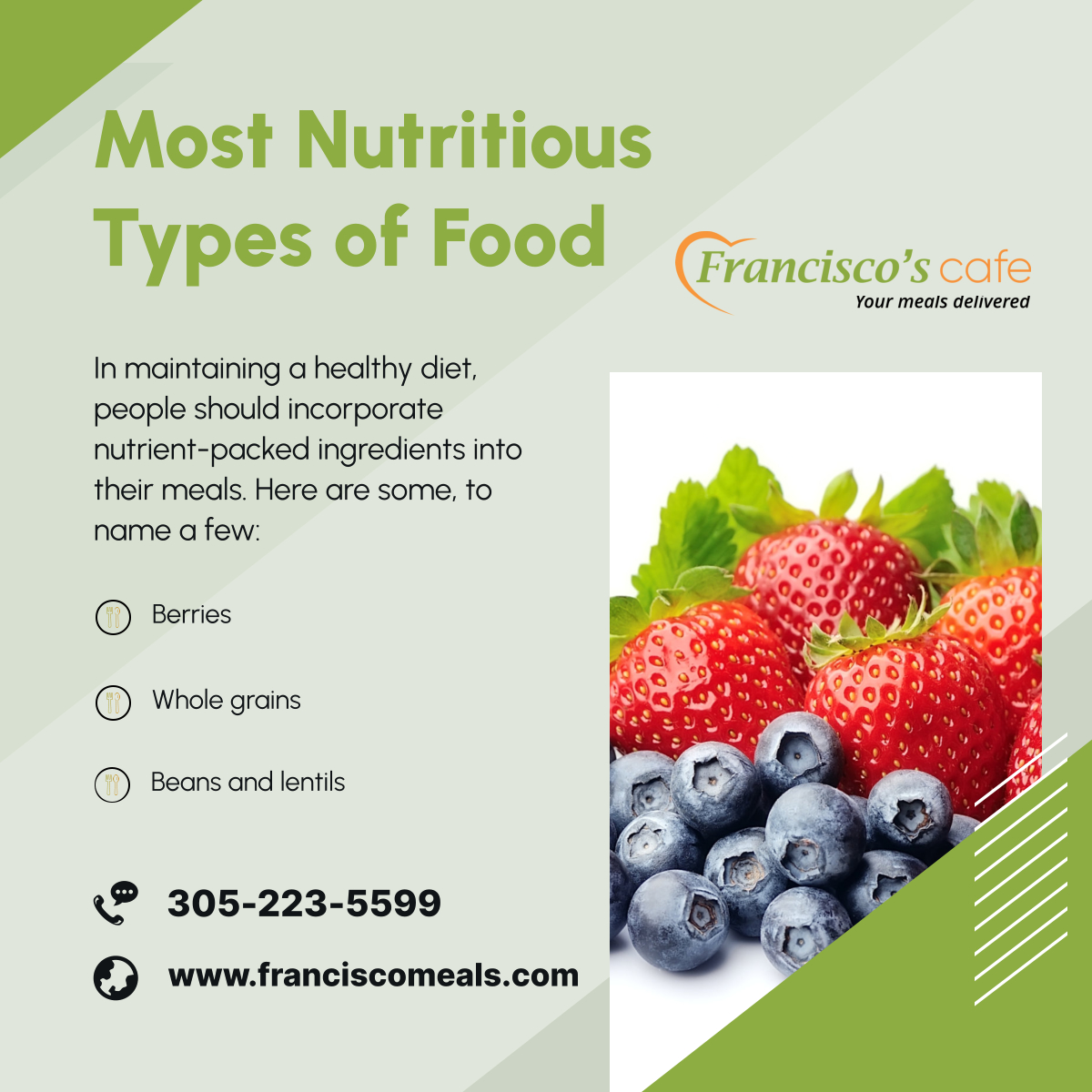 People should make it a point to use health-friendly ingredients in cooking meals. One must be creative in making nutritious recipes. Doing so makes it easier for them to maintain a healthy balanced diet.

#MiamiFL #Cafe #NutritiousRecipes