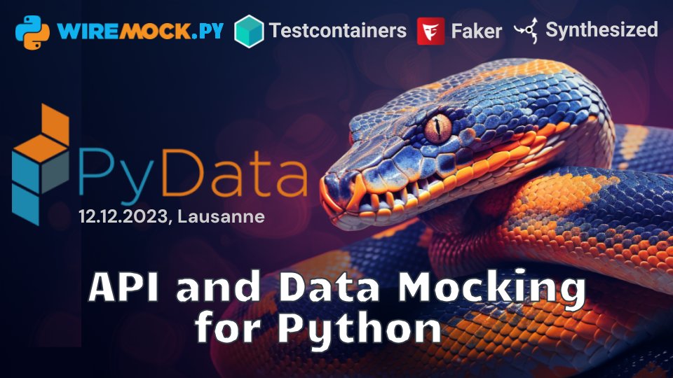Oleg Nenashev (@oleg_nenashev) on Twitter photo Tomorrow at <a href="/PyData/">PyData</a> Lausanne - API and Data mocking for Python data pipelines and integration tests! We'll discuss how to use <a href="/wiremockorg/">WireMock</a>, <a href="/testcontainers/">Testcontainers</a>, the Faker library and <a href="/Synthesizedio/">Synthesized</a> in Python projects! meetup.com/pydata-lausann… Tomorrow at <a href="/PyData/">PyData</a> Lausanne - API and Data mocking for Python data pipelines and integration tests! We'll discuss how to use <a href="/wiremockorg/">WireMock</a>, <a href="/testcontainers/">Testcontainers</a>, the Faker library and <a href="/Synthesizedio/">Synthesized</a> in Python projects! meetup.com/pydata-lausann…