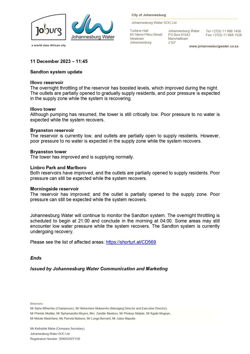 Johannesburg Water tweet media