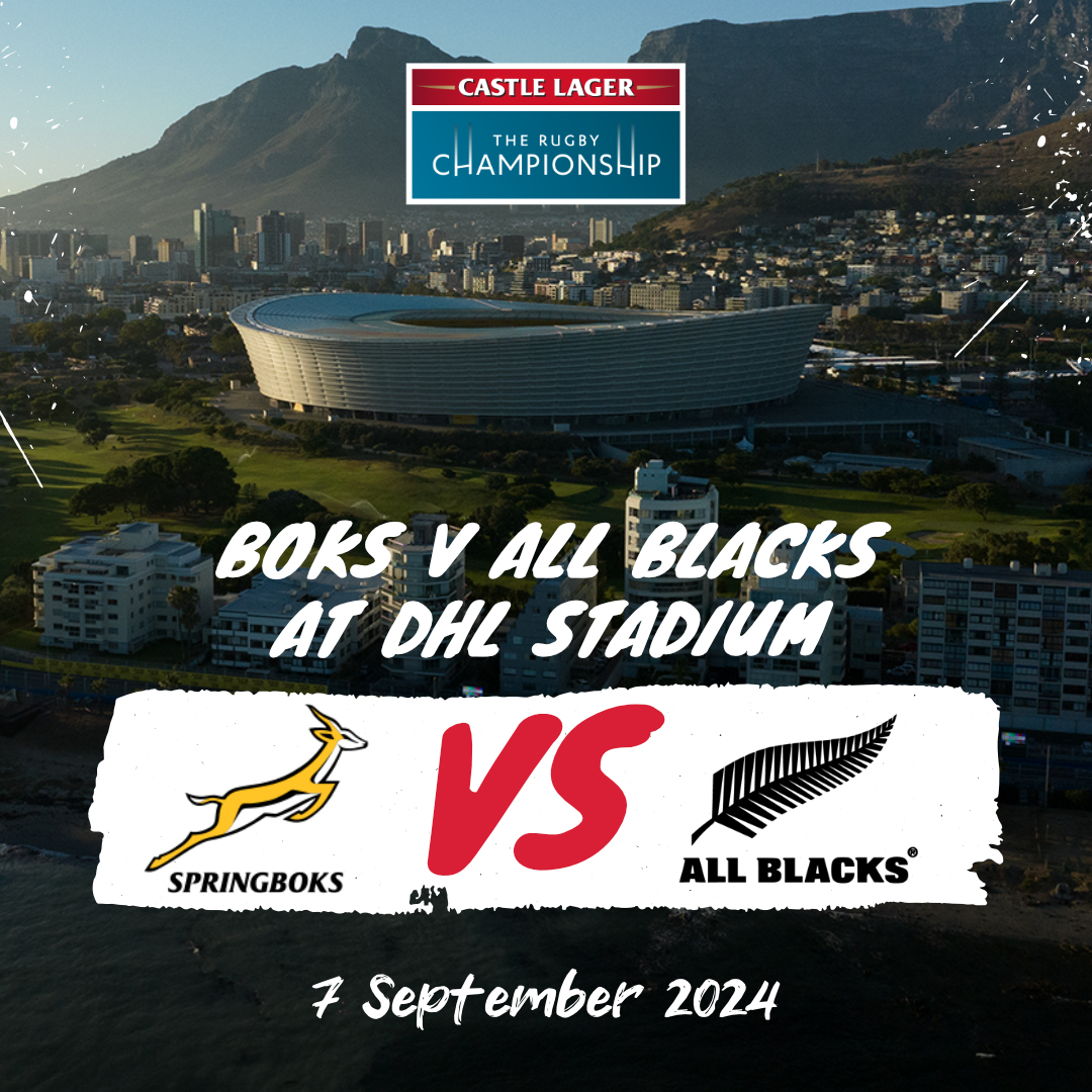 📆 Tickets for Boks v All Blacks at DHL Stadium will go on sale later next year, with pricing and the on-sale date to be confirmed in the new year. 🎟️ Season tickets are valid for this game with limited numbers still available from Ticketpro ℹ️ More info bit.ly/3TlTeak