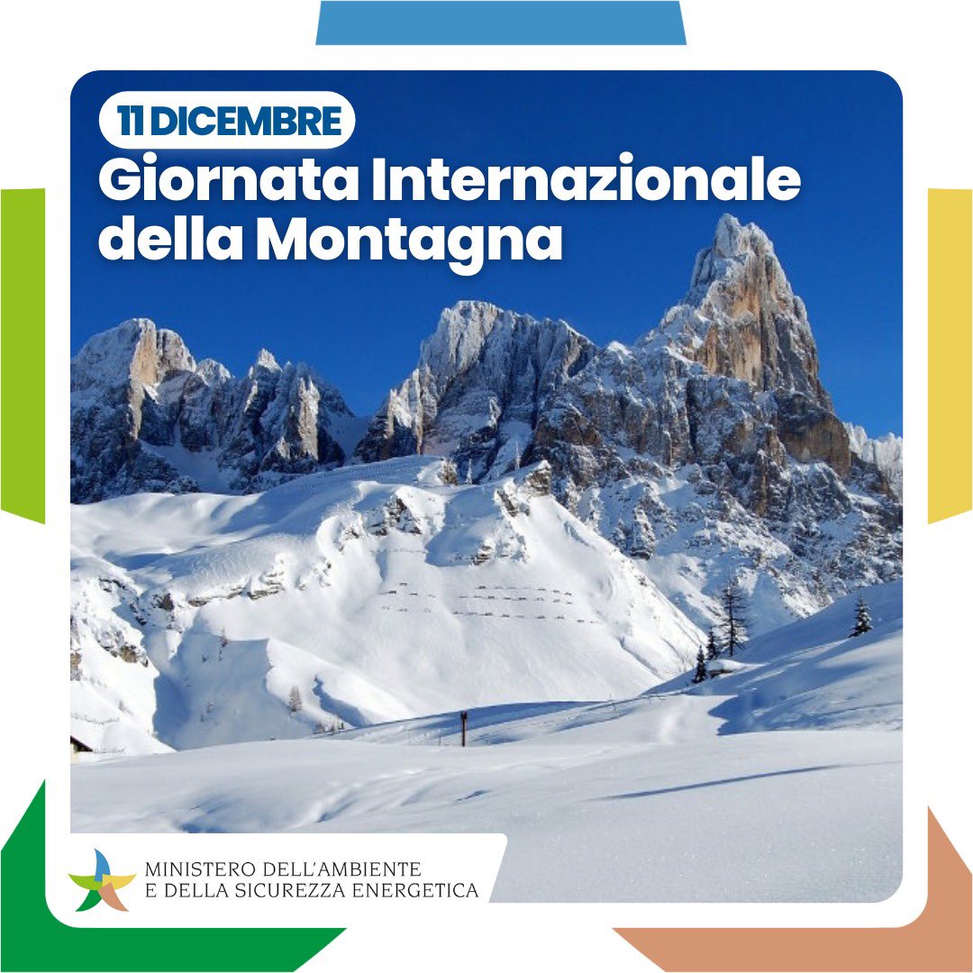 🏔️Oggi celebriamo la Giornata Internazionale della Montagna. Una ricorrenza istituita dalle Nazioni Unite con l'obiettivo di sensibilizzare la popolazione sull’importanza dello sviluppo e della preservazione dei territori montani. #11dicembre whatsapp.com/channel/0029Va…