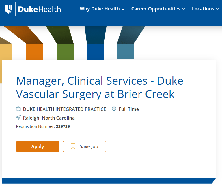 Our @DukeVascular team is growing! Calling all certified Registered Vascular Technologists (RVT) or Registered Vascular Specialists (RVS) - we are recruiting a Manager for our Vascular Lab and continue to recruit new technologists for expansion - careers.dukehealth.org/job/raleigh/ma… @svuinfo