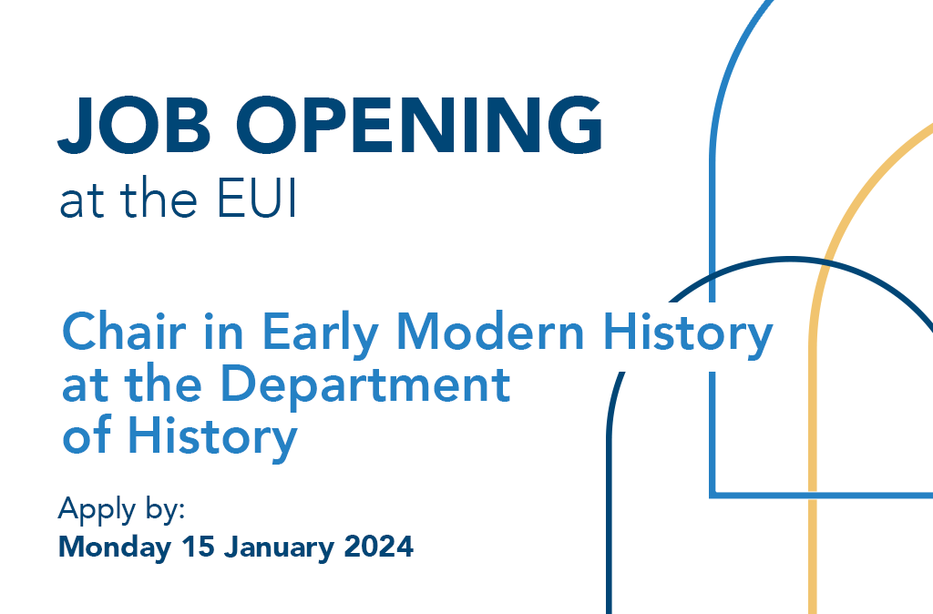 European University Institute (@eui_eu) on Twitter photo 📣 #JobOpportunity
<a href="/EUI_History/">History at EUI</a> is #recruiting a Chair in Early Modern History 📚 who is expected to lead #research, #teaching, and #supervision in the history of #Europe 🌍 in the 16th to the 18th century.
Learn more and #apply ➡️ loom.ly/Voun6vw
#EUIJobs 📣 #JobOpportunity
<a href="/EUI_History/">History at EUI</a> is #recruiting a Chair in Early Modern History 📚 who is expected to lead #research, #teaching, and #supervision in the history of #Europe 🌍 in the 16th to the 18th century.
Learn more and #apply ➡️ loom.ly/Voun6vw
#EUIJobs