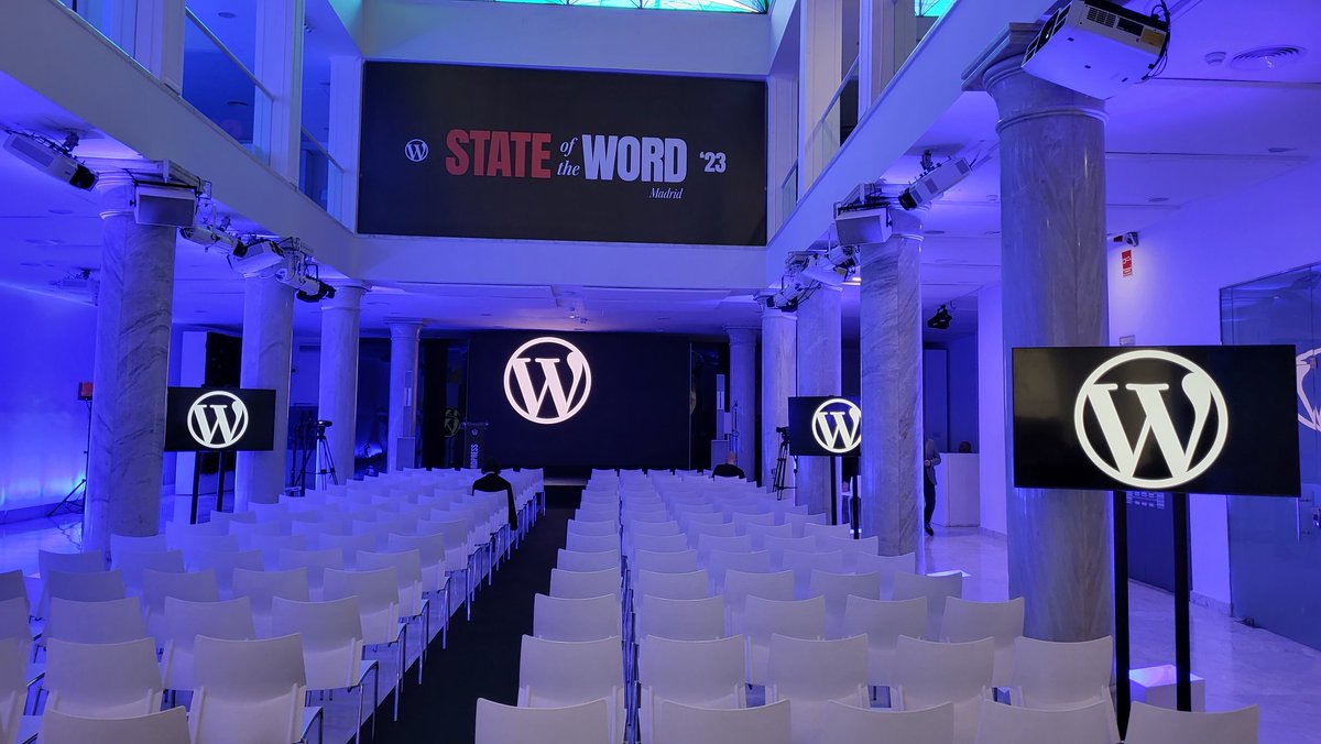 Starting soon! #sotwmadrid #WordPress