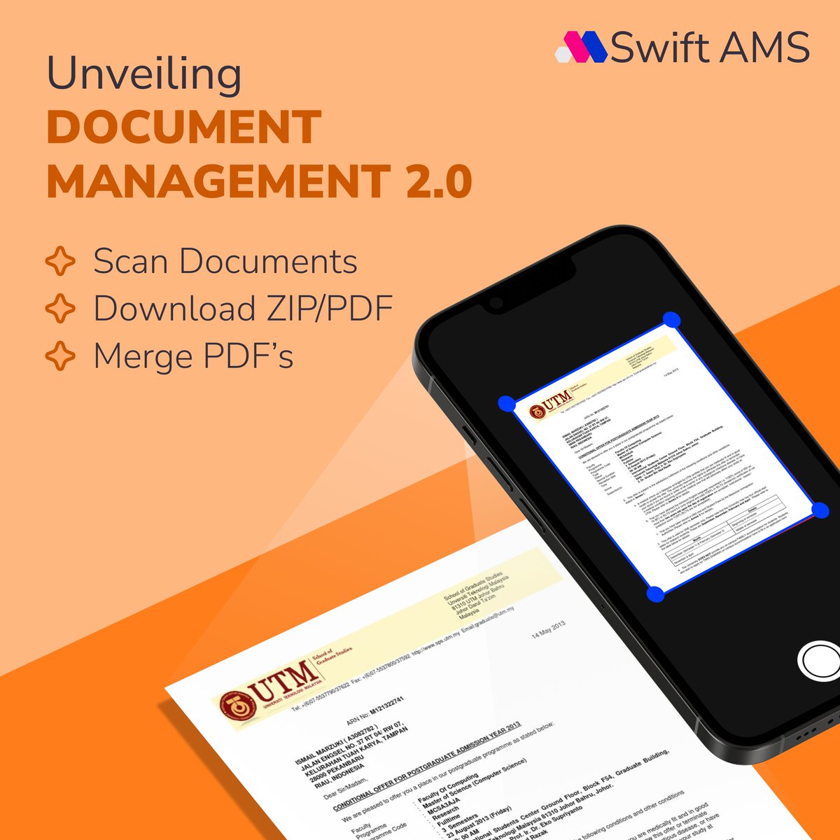 swift__ams's tweet image. 🚀 Unveiling the more powerful, intuitive, and more streamlined Document Management 2.0! 🌐✨
Where experience meets robustness! 🤝🚀
#DocumentManagement #DigitalSavior #CentralizedRepository #EasyAccess #DataProtection #UnlimitedStorage #EfficiencyUnleashed #DocumentHero