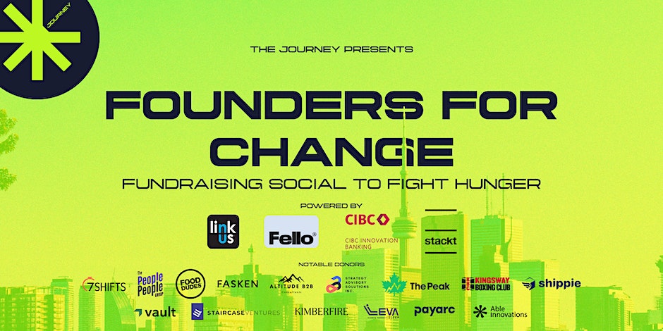 Founders for Change is an event where charity, education and networking unite to make a difference. This is a great chance to meet other, like-minded business leaders who are committed to addressing city issues.
Register here: eventbrite.ca/e/founders-for…