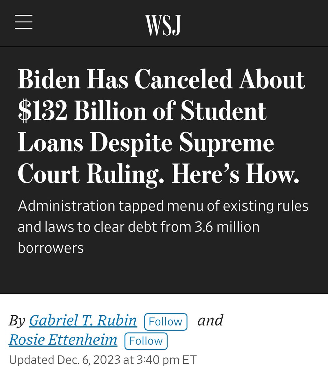 Biden has cancel $132 billion dollars worth of student loans since the supreme Court struck down his student loan forgiveness plan. That more money than they’ve sent to Ukraine