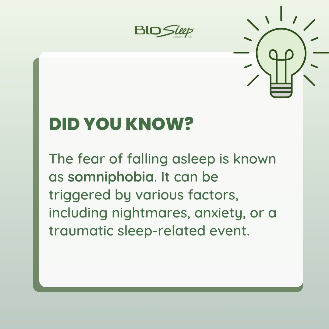 Did you know about somniphobia? The fear of falling asleep can be triggered by nightmares, anxiety, or past traumatic sleep events. Sleep facts that might just keep you awake at night! 😴🌙 #SleepTrivia #DidYouKnow #Somniphobia