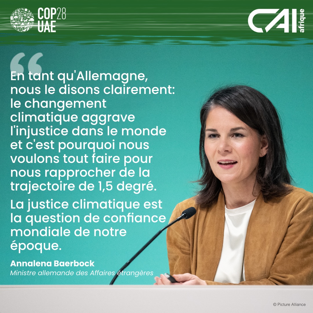 Le lancement du fonds sur les pertes & dommages dès le début de la #COP28 représente certes un pas vers la #JusticeClimatique, mais il y a moyen de faire PLUS!

C'est pourquoi la team🇩🇪 -menée par @ABaerbock est à Dubaï afin de négocier pour des accords + ambitieux & solidaires🌍