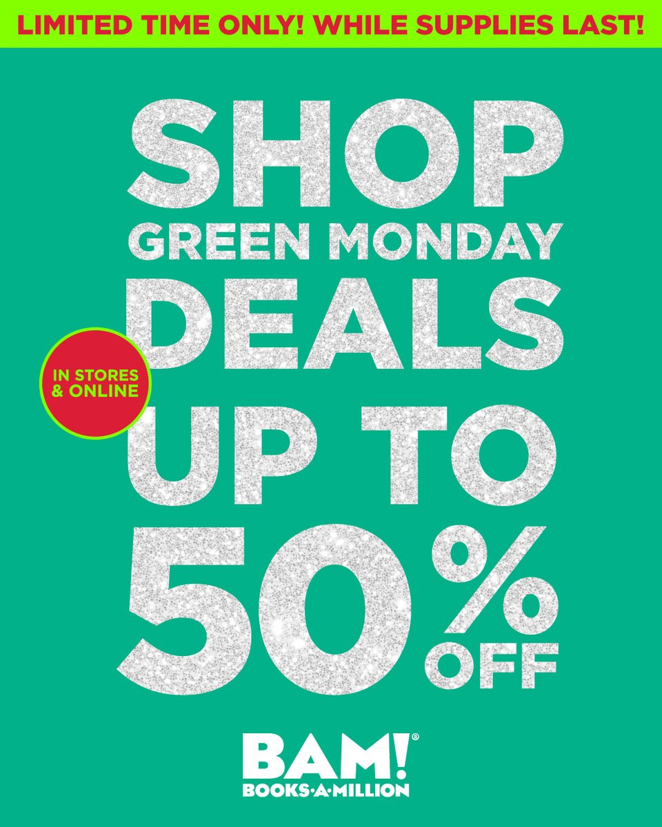 🟢 Green Monday Alert! 🟢 Today is the LAST DAY to order online with guaranteed delivery by Christmas! Shop up to 50% off and BOGOs galore, in stores and online! Don’t miss this shipping deadline AND these big ol’ deals. Shop here: bit.ly/2PTmFQH?