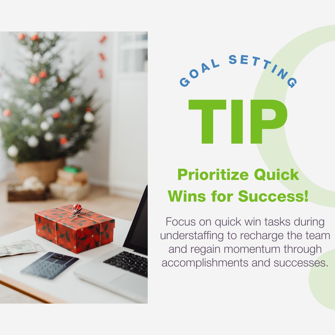 Focus on tasks that bring quick wins during periods of understaffing to recharge the team and create a sense of accomplishment. By maintaining momentum and experiencing successes, the team can regain control in challenging situations. #CoAdvantage #PEO