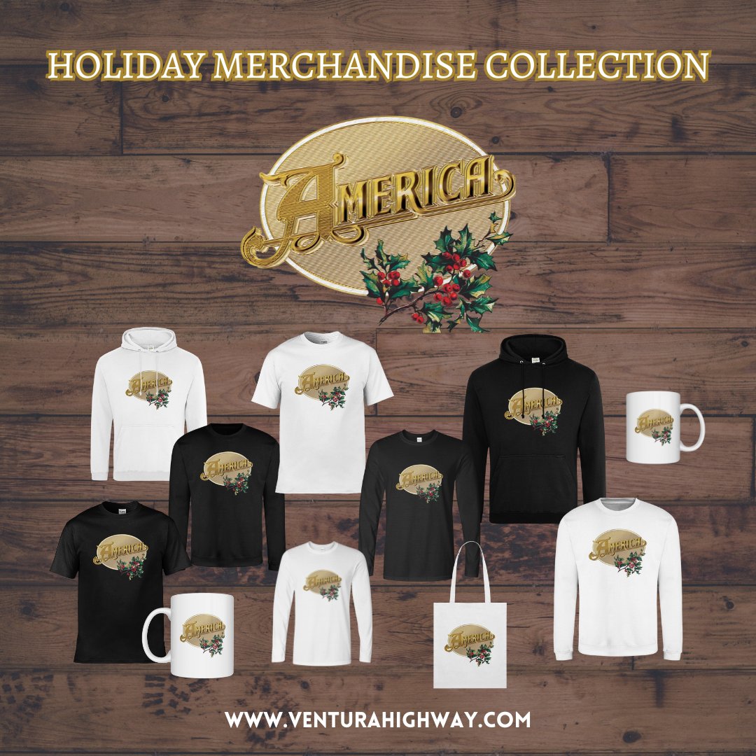 NEW in the official America store - Holiday Merchandise Collection! Order yours now to celebrate the holiday season in style. Shop now at venturahighway.com.