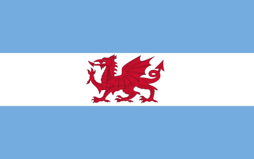 'Y Wladfa' Bayrağı 1865'de Patagonya bölgesine gelen Galli yerleşmcilerin kullandığı bayraktır. İlk yerleşim yeri olan Arjantin'in Chubut bölgesinde 70 bin'e yakın Galli-Arjantinli bulunmaktadır.