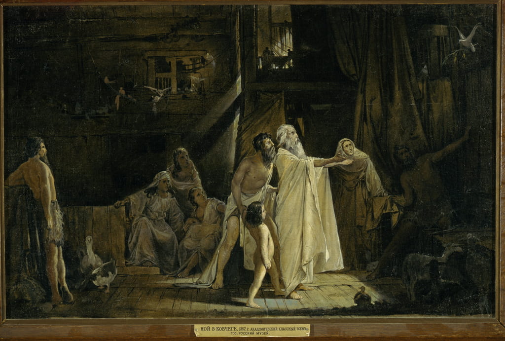 Nuh'un Gemisi
Andrei Petrovich Ryabushkin

Tufandan sonra güvercin Nuh'a bir zeytin dalı getirir, bu da suların çekilmekte olduğunun bir işaretidir.